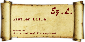 Szatler Lilla névjegykártya